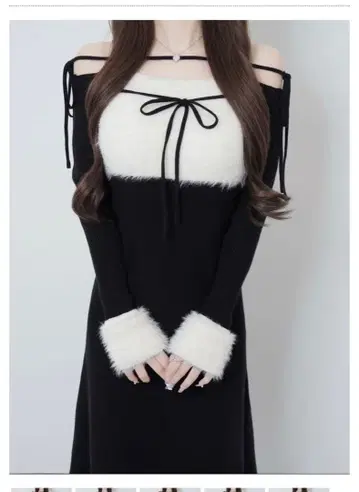 루미뇽 Lumignon original Ribbon 블랙 원피스