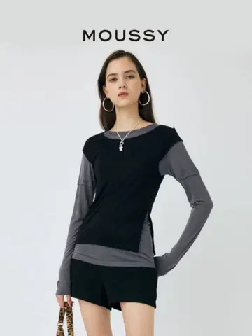 [ 새상품 ] MOUSSY PALETTE LAYER 티셔츠