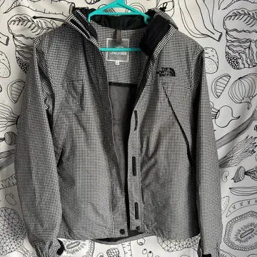 THE NORTH FACE 체크 무늬 마운틴 후드티 M
