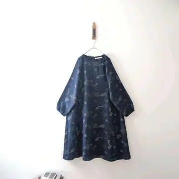 메종 드 플라주 겨울 채소 프린트 원피스