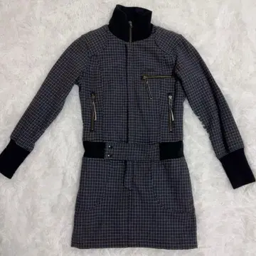 초레어 adidas 골프웨어 하운드투스 체크 원피스