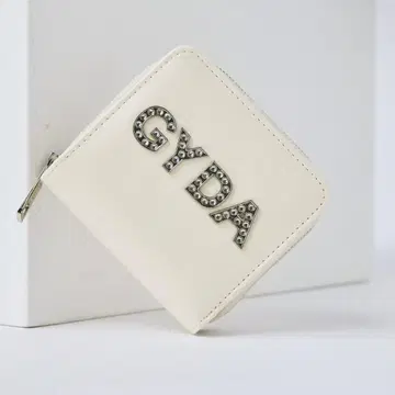 GYDA 라운드 지퍼 이단 접이식 지갑 GY-W291 큐빅 로고