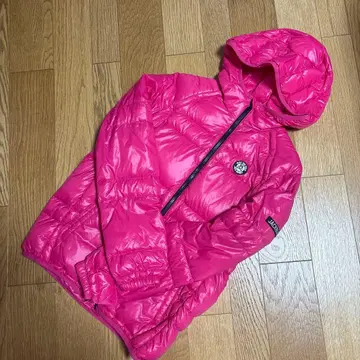 JACK BUNNY 후드 부착 핑크 다운 자켓