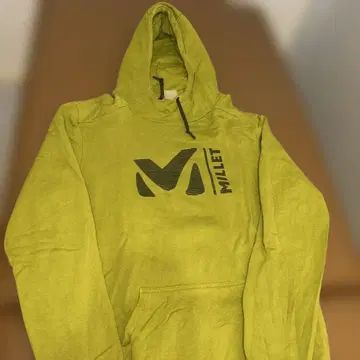 MILLET 후드 부착 후드티 옐로우 그린