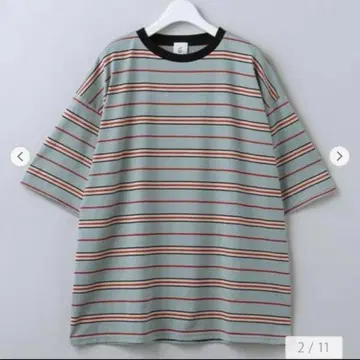 6 ROKU COTTON MULTI BORDER TSHIRT TEE