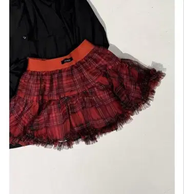 jouetie 빨간색 스커트 튤 거의 새상품