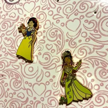 디즈니 프린세스 핀 배지 2개 세트