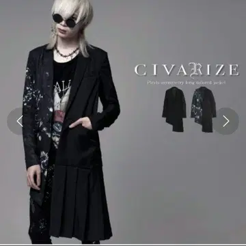 CIVARIZE 블랙 테일러드 자켓 V계 갸루 락