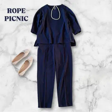 [ 새상품급 ] 로페피크닉 컷 조젯 팬츠 셋업 네이비