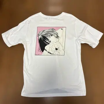 에구치 히사시 T셔츠 GU 콜라보 화이트 핑크 XL