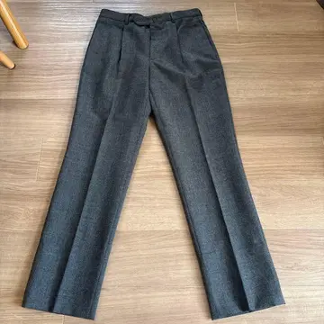 INCOTEX 다크 그레이 슬랙스 100% 울