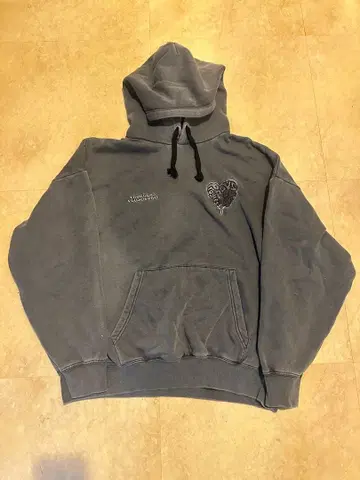 Progress Education 하트 자수 후드티 그레이 구제 의류