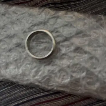 실버 반지 심플 텍스처