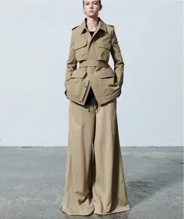 THE RERACS 와이드 팬츠 블랙