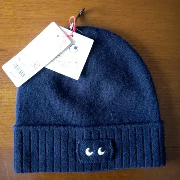 미사용 새상품 유니클로 안야 힌드마치 캐시미어 니트 비니 네이비