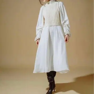 셀포드 니트 베스트 레이어드 원피스 M