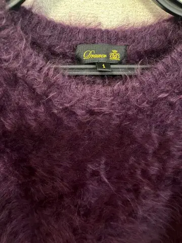 Drawer 드로어 7G 캐시미어 퍼 크루넥 니트