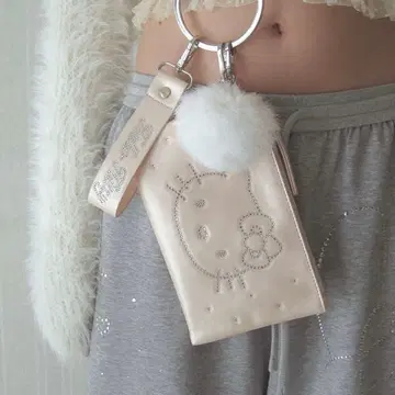 페리큐어 키티 charm pouch shoulder 핑크