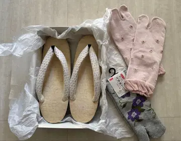 시원한 여성용 조리와 타비 양말 2켤레 세트 1회 사용 힐 3cm 이상