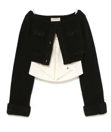 andmary Twiggy tweed ribbon set tops