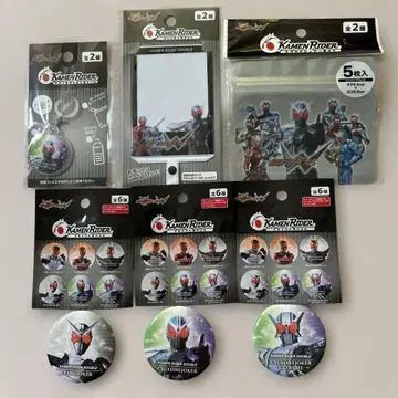 가면라이더 더블 캔뱃지 메지루시 참 폰탭 포켓 지퍼 봉투