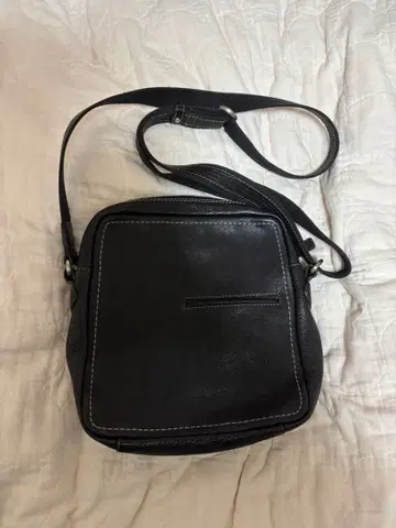 츠치야 가방 작고 검은색 가죽 숄더백