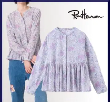 [ 새상품 ] Ron Herman 플라워 프린트 긴팔 블라우스