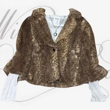 페어리 그런지 위시코어 퍼 아우터 00s