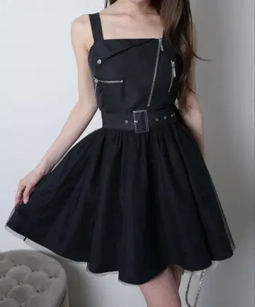 LIP SERVICE 튤 플레어 점프 스커트 원피스