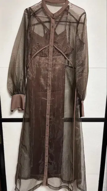 Reurie' 오리지널 오간자 원피스 (브라운)