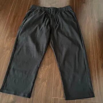 블랙 조거 팬츠 드로우 스트링 포함