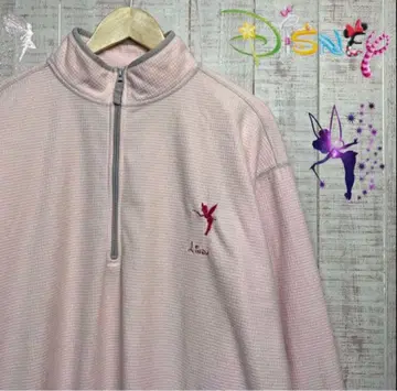 팅커벨 하프 지퍼 트레이닝복 핑크
