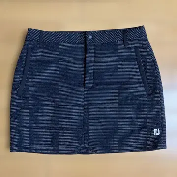 풋앤조이 충전솜 스커트 L 블랙 화이트 도트 무늬