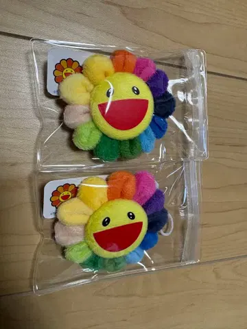 꽃 브로치 키링 레인보우