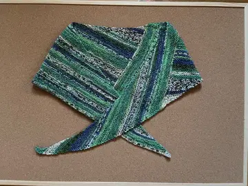 오팔 털실 핸드메이드 비대칭 숄 스톨