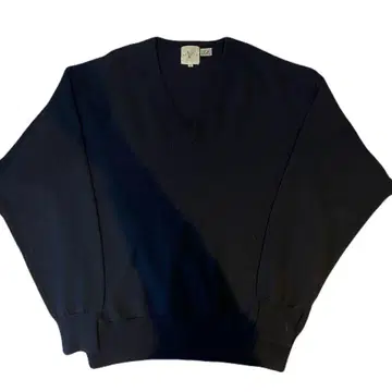 VESVIO 90년대 V넥 니트 스웨터 네이비 울 100%