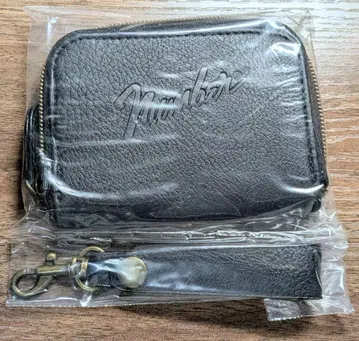 넘버나인 블랙 가죽 코인 케이스 스트랩 포함