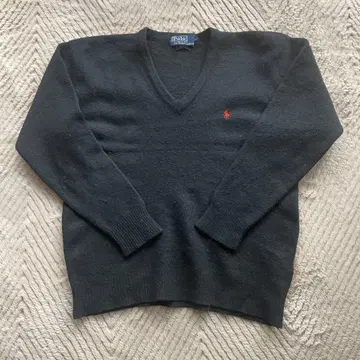 폴로 바이 랄프로렌 V넥 니트 블랙