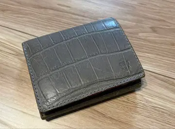 [ 할인 상담 가능 ] 페리지 그레이 가죽 3단 폴더형 지갑