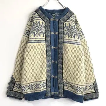 다르 오브 노르웨이 메탈 후크 노르딕 니트 스웨터 가디건.