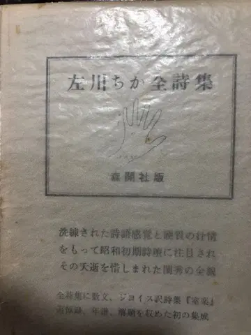 사가와 치카 전 시집 (모리가이샤판) 한정판 550부 1983년