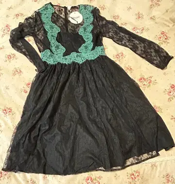 blugirl 레이스 드레스 블랙/터콰이즈 40