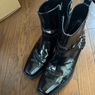 블랙 가죽 부츠 US 10