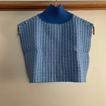 블루 니트 베스트