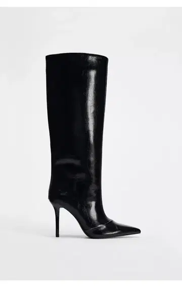 와이드 레그 힐 부츠 37 블랙