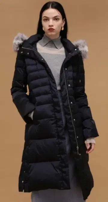 핑키앤다이안 타프타 롱 다운 코트