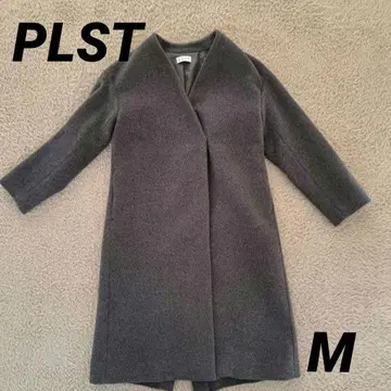 플라스테 그레이 롱 코트 여성용 M