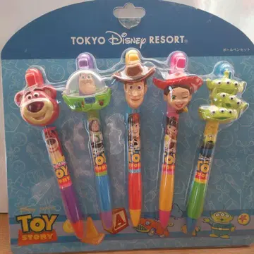 [첫 판매] 토이 스토리 볼펜 5개 세트 도쿄 디즈니 리조트