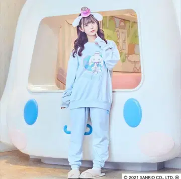 [산리오 퓨로랜드 x 빌레반] 맨투맨 (상하의 세트) 시나모롤