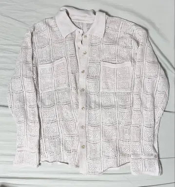 Audrey and John Wad 시스루 니트 셔츠